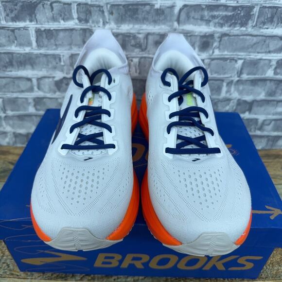 Brooks Glycerin 23 White Navy Orange Running 110476-1D-177 Mens Size 9.5 New main image 5
